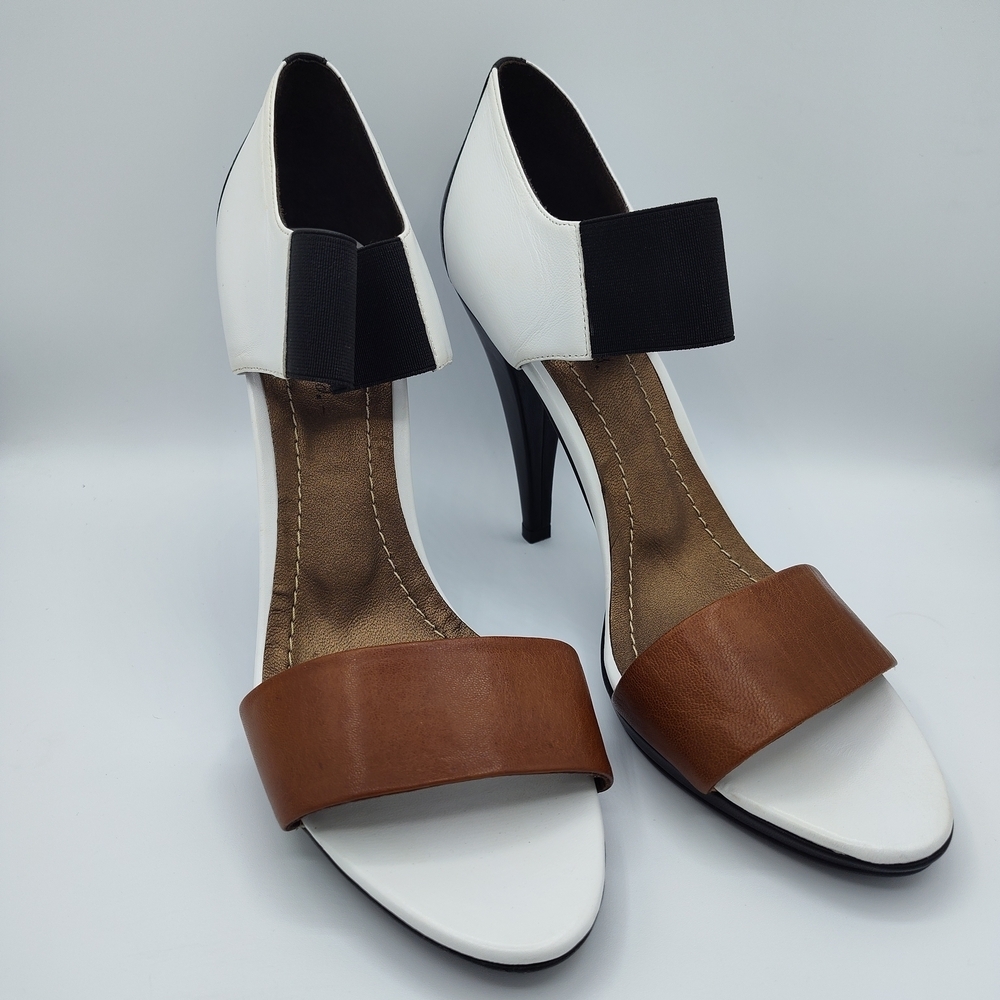 👠 Claire Flowers “Lizzy” Heels – Colorblock Stilettos Size 10 | $225 Retail